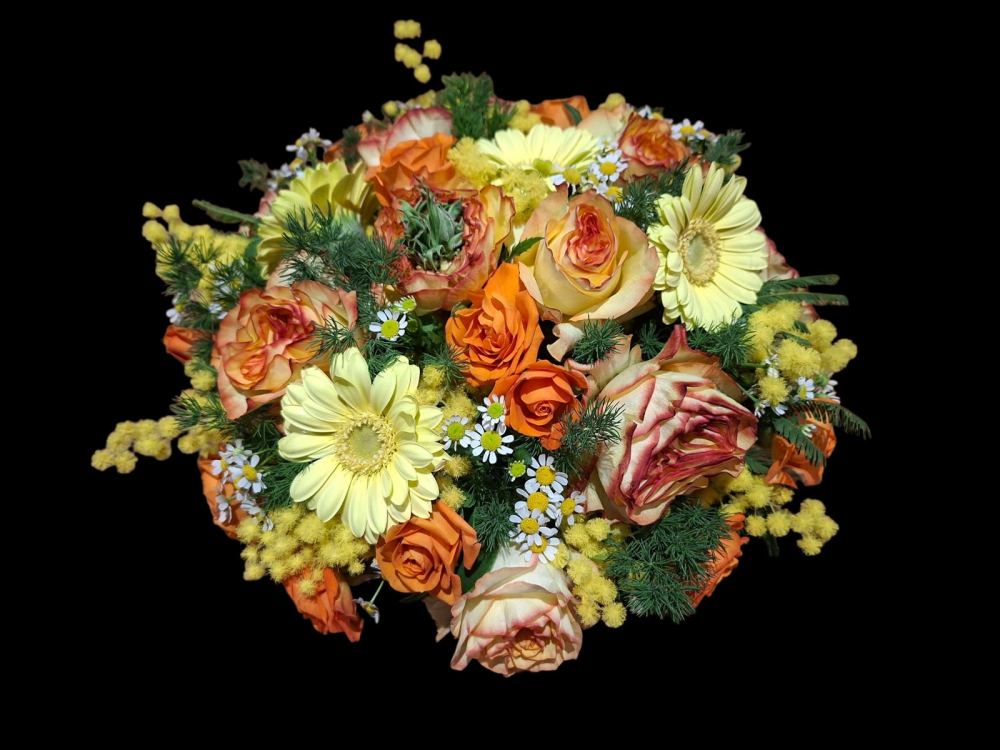 Golden Glow Funeral Posy Product Image
