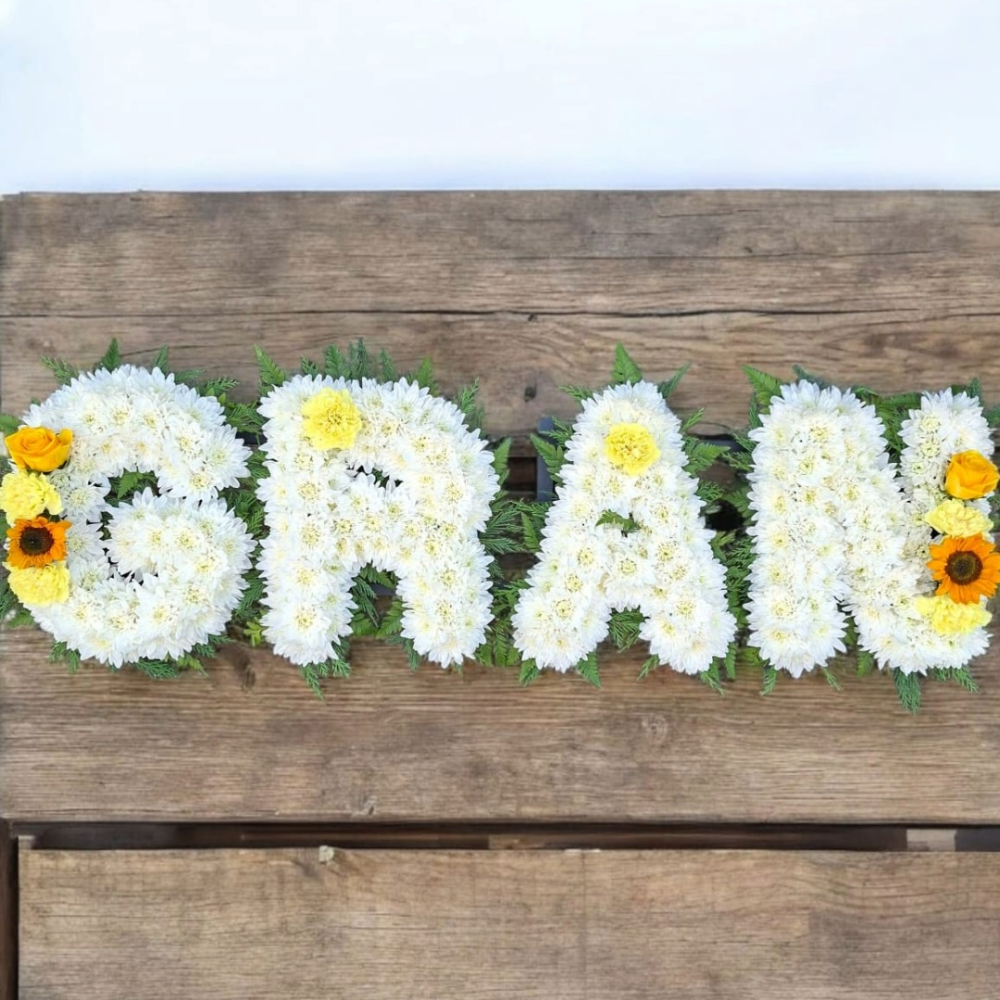 Bespoke Floral Letter Tribute Product Image
