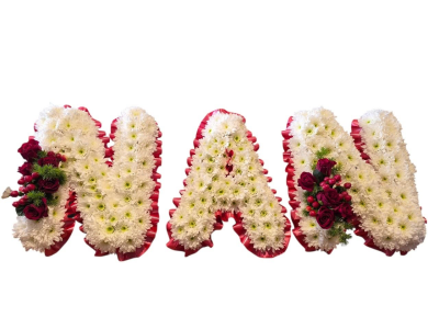 NAN letters - ribbons and sprays in various colours